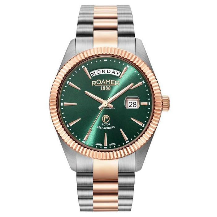 Automatic Watch - Roamer Men's Two Tone Primeline Daydate Mechanical Watch 981662 47 75 90