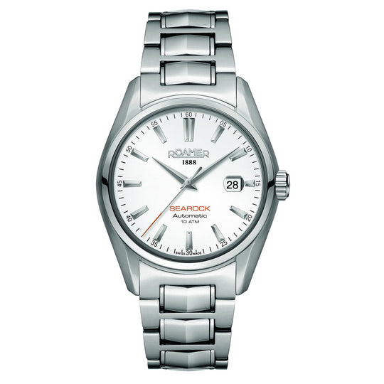 Roamer Men's White Searock Automatic Watch 210633 41 25 20