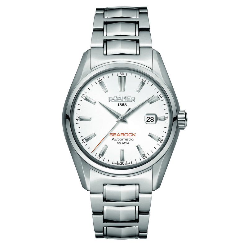 Automatic Watch - Roamer Men's White Searock Automatic Watch 210633 41 25 20