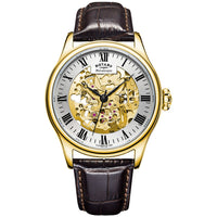 Automatic Watch - Rotary Greenwich Skeleton Men's Silver Watch GS02941/03