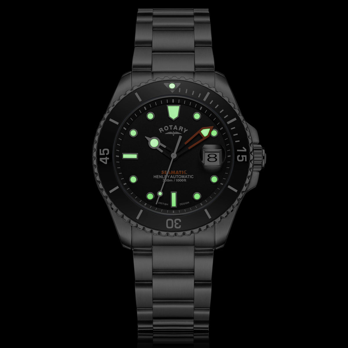Rotary Seamatic GMT 300M Orologio da uomo con cinturino in Rotary Seamatic GMT 300M Orologio da uomo con cinturino in