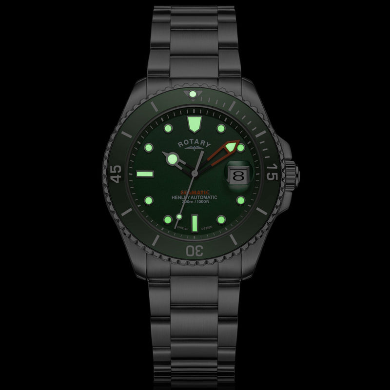 Automatic Watch - Rotary Seamatic Men's Green Watch GB05430/24