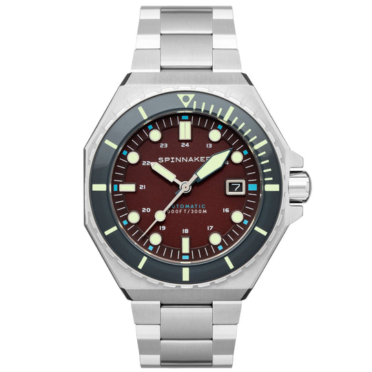 Spinnaker Dumas Men's Maroon Diver Automatic Watch SP-5081-AA