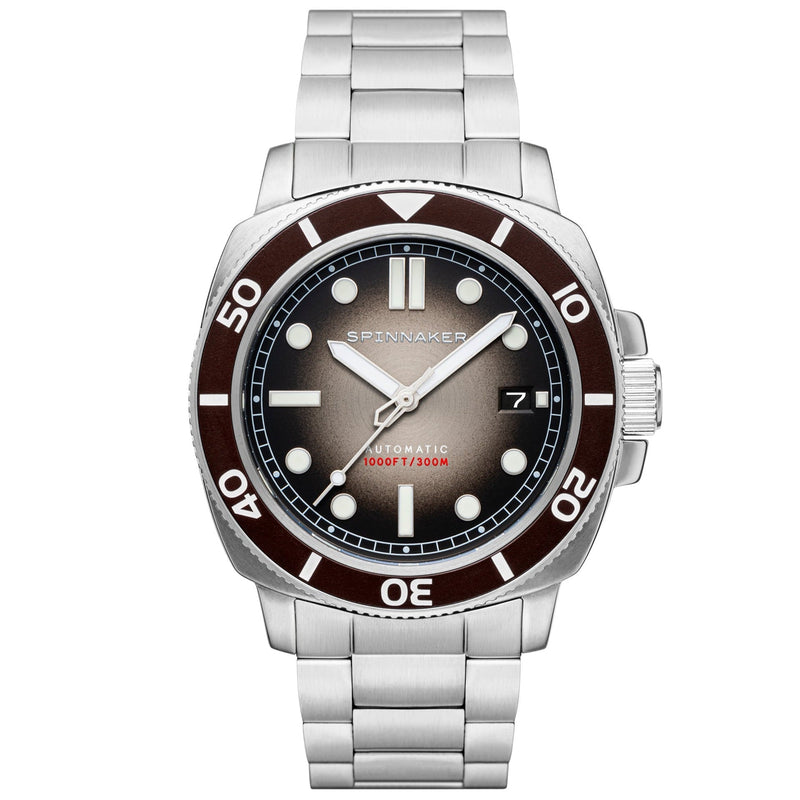 Automatic Watch - Spinnaker Harvest Brown Hull Diver Automatic Watch SP-5088-44