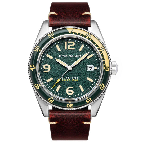Spinnaker Fleuss Men's Green Brown Automatic Watch SP-5055-0C