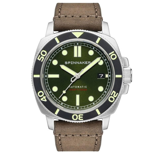 Spinnaker Hull Diver Green Dial Automatic Dive Watch SP-5088-03