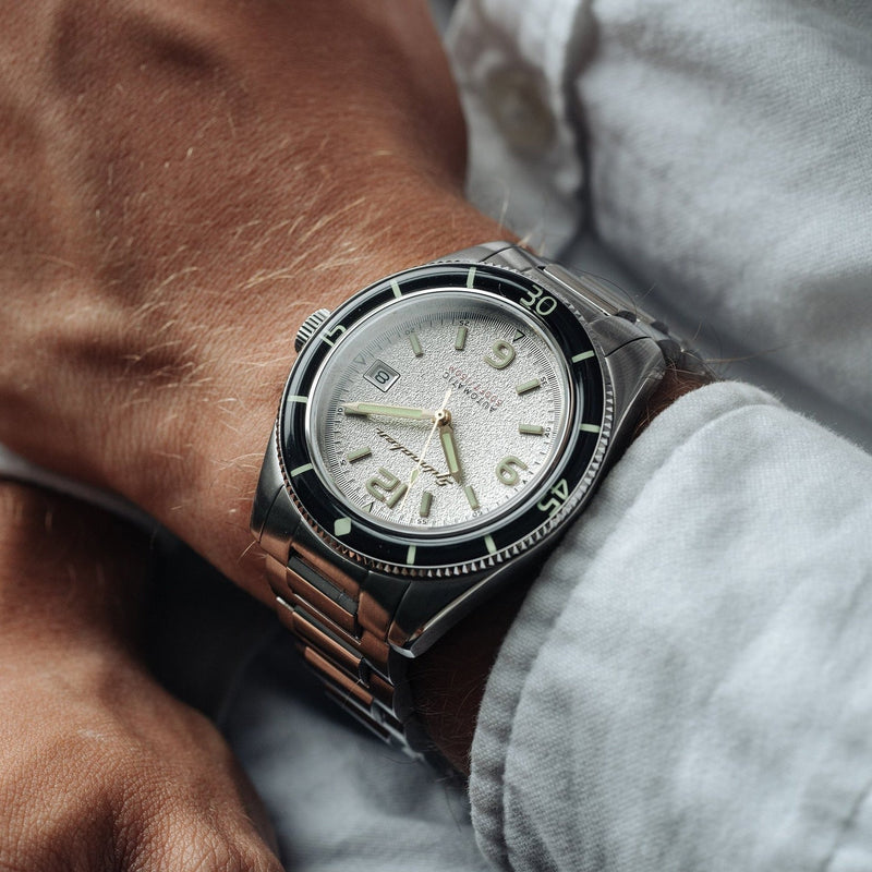 Automatic Watch - Spinnaker Men's Silver White Fleuss Watch SP-5055-11