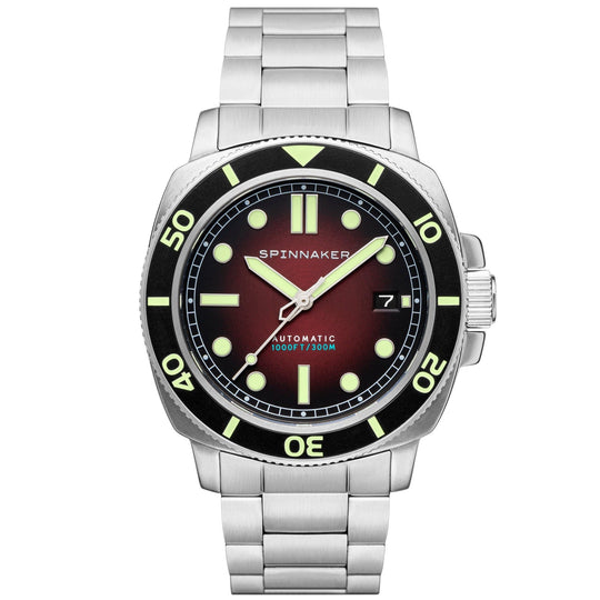 Spinnaker Hull Diver Men's Red Automatic Watch SP-5088-33