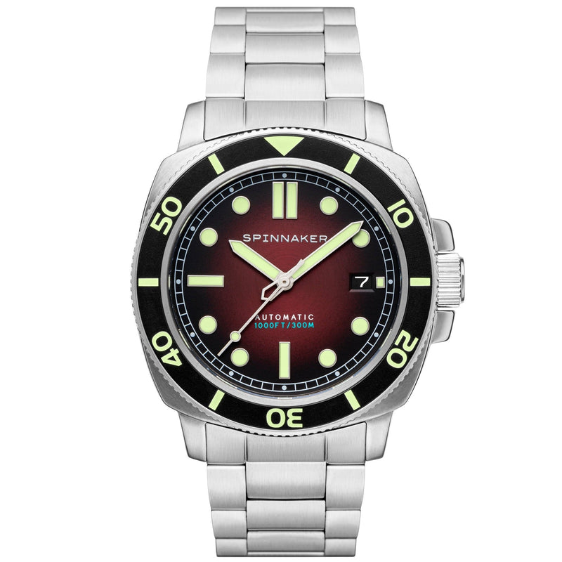 Automatic Watch - Spinnaker Ombre Red Hull Diver Automatic Watch SP-5088-33