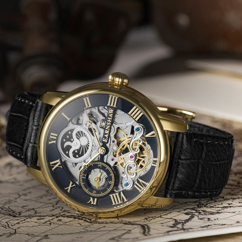 Automatic Watch - Thomas Earnshaw Black Longitude Automatic Watch ES-8006-05