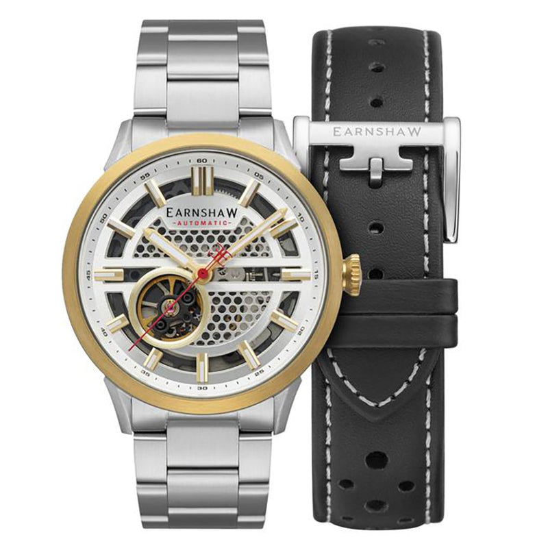 Gold Earnshaw Mechanical Watch Thomas Earnshaw Automatic Skeleton