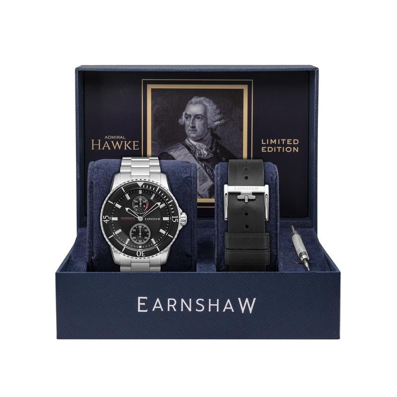 Automatic Watch - Thomas Earnshaw Men's Petrol Black Hawke Watch ES-8118-11