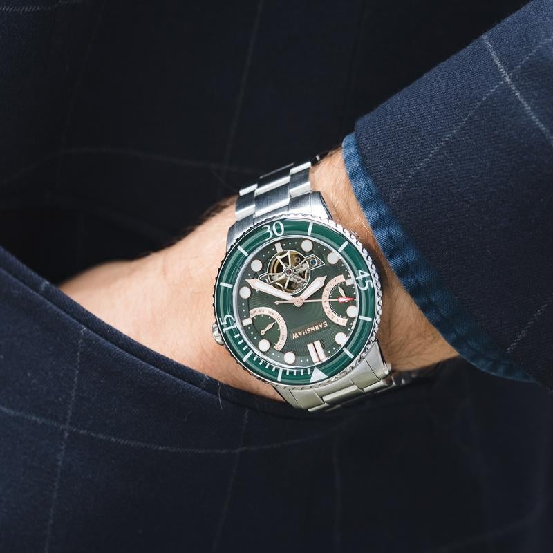 Automatic Watch - Thomas Earnshaw Men's Sage Green Jervis Watch ES-8134-33