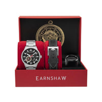 Automatic Watch - Thomas Earnshaw Men's Silvery Black Ventus Watch ES-8127-11