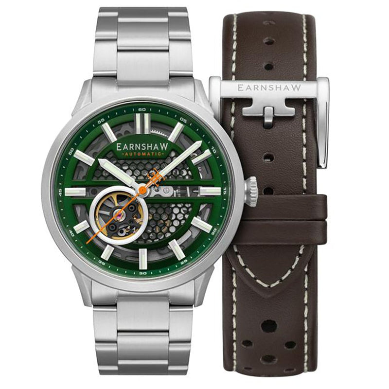 Automatic Watch - Thomas Earnshaw Men's Silvery Moss Ventus Watch ES-8127-33