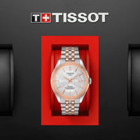 Automatic Watch - Tissot Ballade Powermatic 80 Silicium Men's Two-Tone Watch T108.408.22.278.00