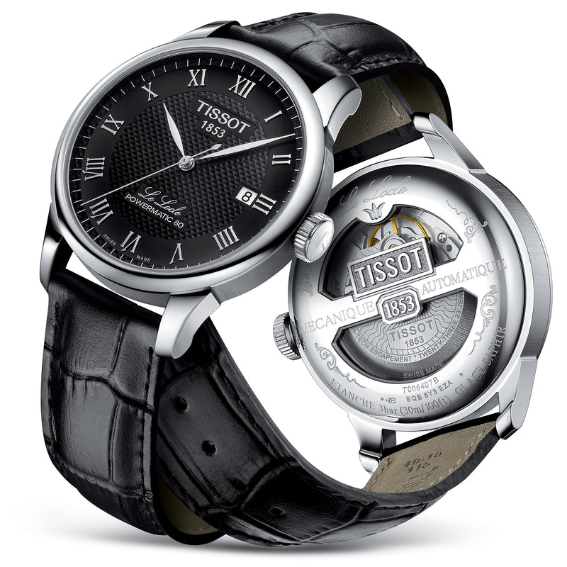Automatic Watch - Tissot Le Locle Powermatic 80 Men's Black Watch T006.407.16.053.00