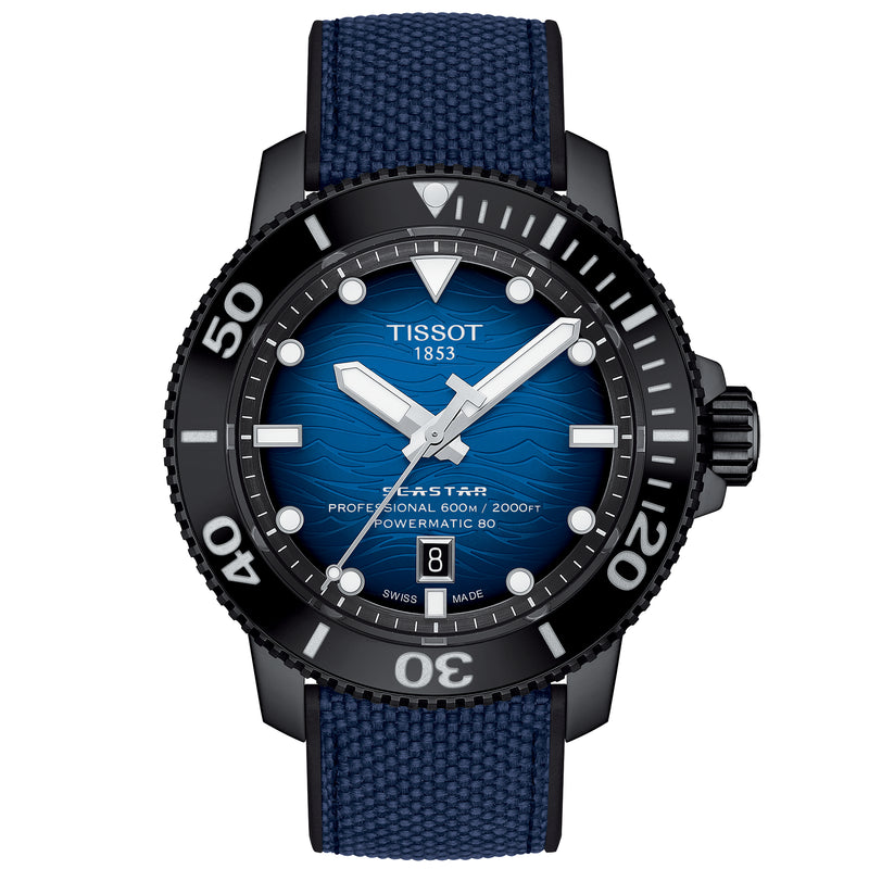 Automatic Watch - Tissot Seastar 2000 Professional Powermatic 80 Men's Graded Blue Watch T120.607.37.041.00