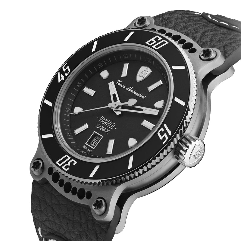 Automatic Watch - Tonino Lamborghini TLF-T03-1 Men's Black Panfilo Watch