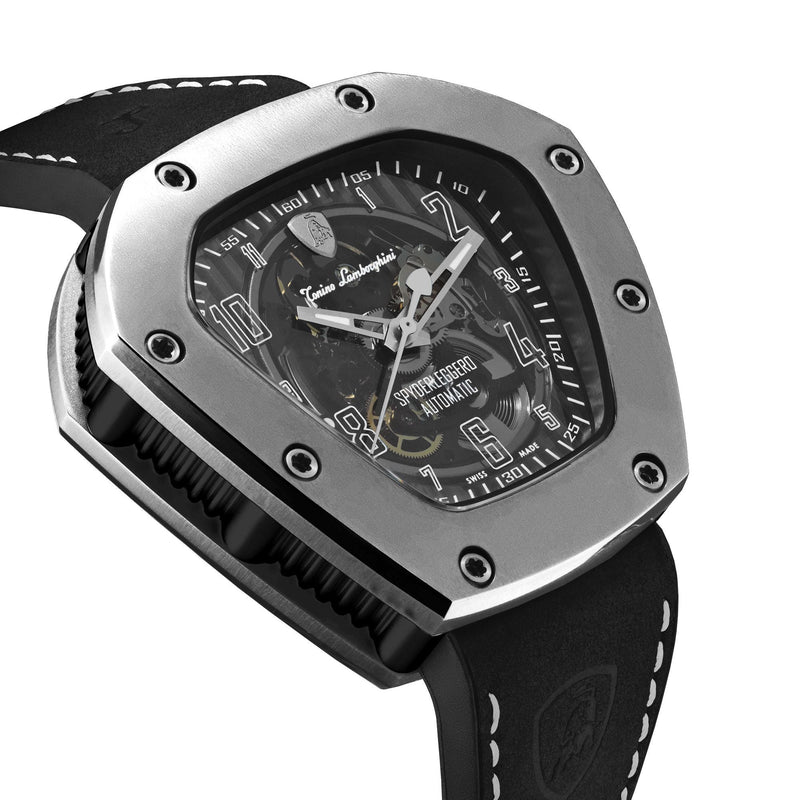Automatic Watch - Tonino Lamborghini TLF-T06-1 Men's Black Spyderleggro Automatic Watch