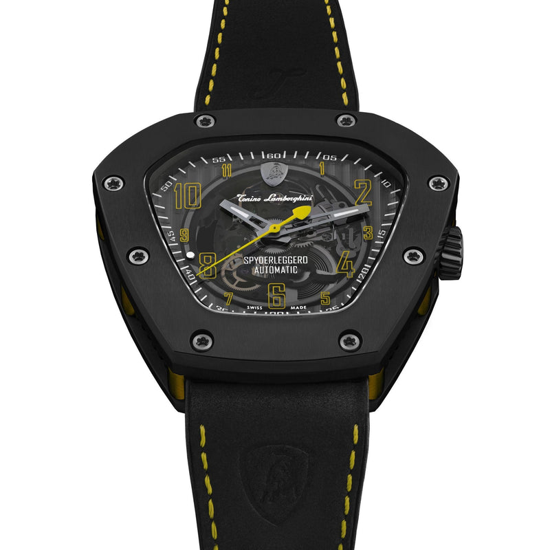 Automatic Watch - Tonino Lamborghini TLF-T06-3 Men's Black Spyderleggro Automatic Watch