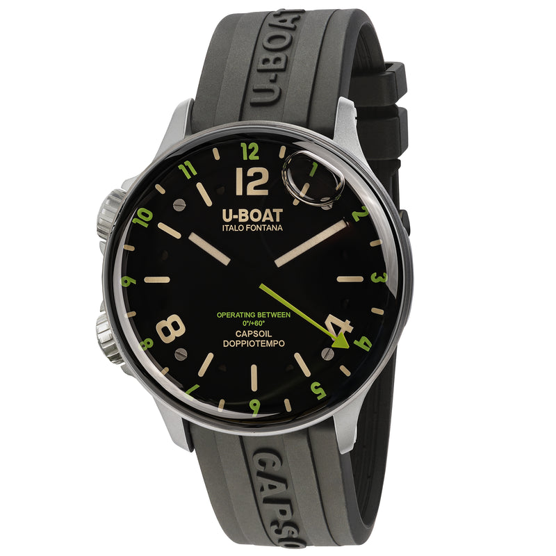 Automatic Watch - U-Boat 8838 Capsoil Doppiotempo 45 SS Green Indices Men's Watch