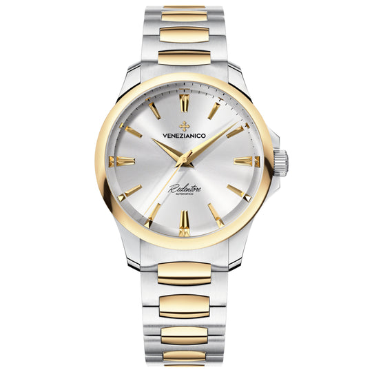 Venezianico 1121507C Redentore 36 Ladies Silver Two-Tone Watch