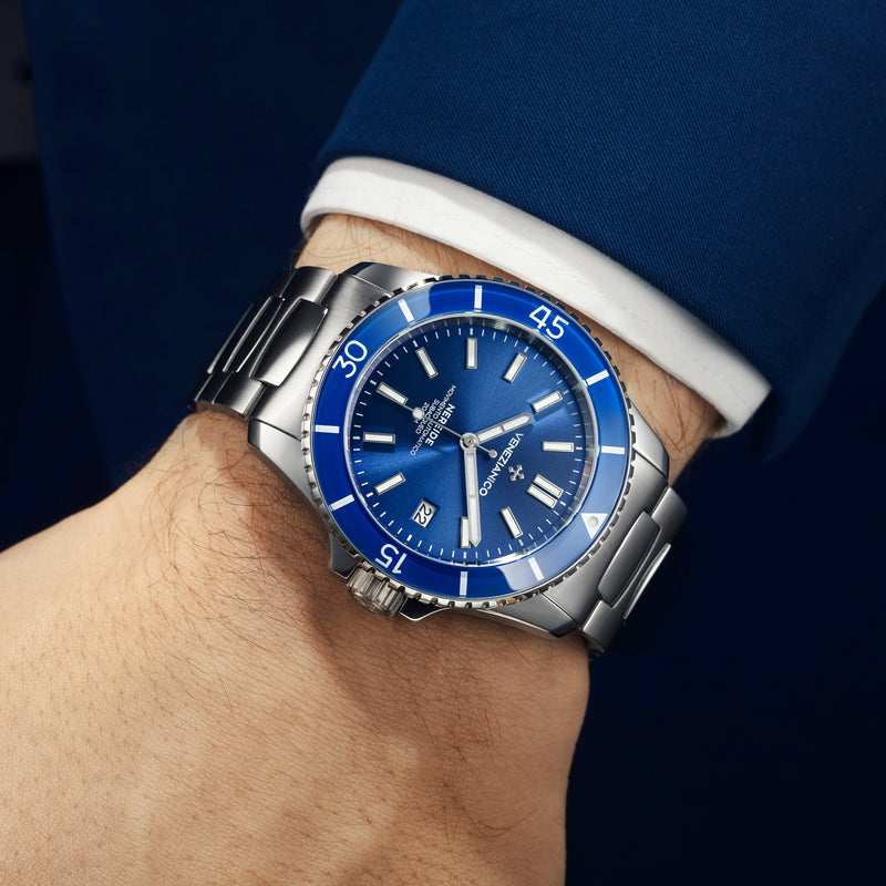 Automatic Watch - Venezianico 3321502C Nereide 42 Men's Blue Watch