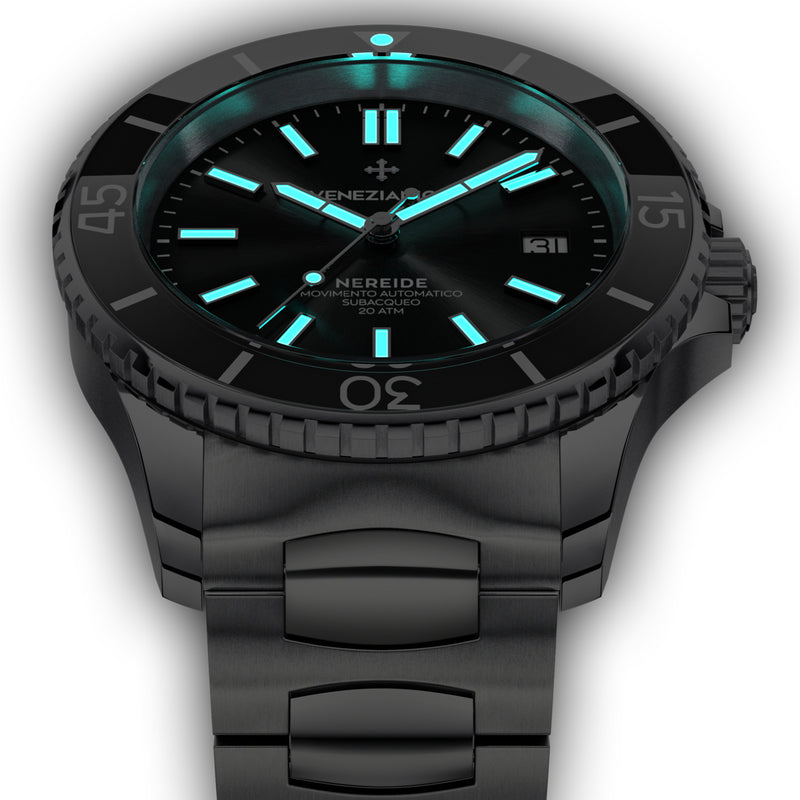 Automatic Watch - Venezianico 3321504C Nereide 42 Men's Black Watch