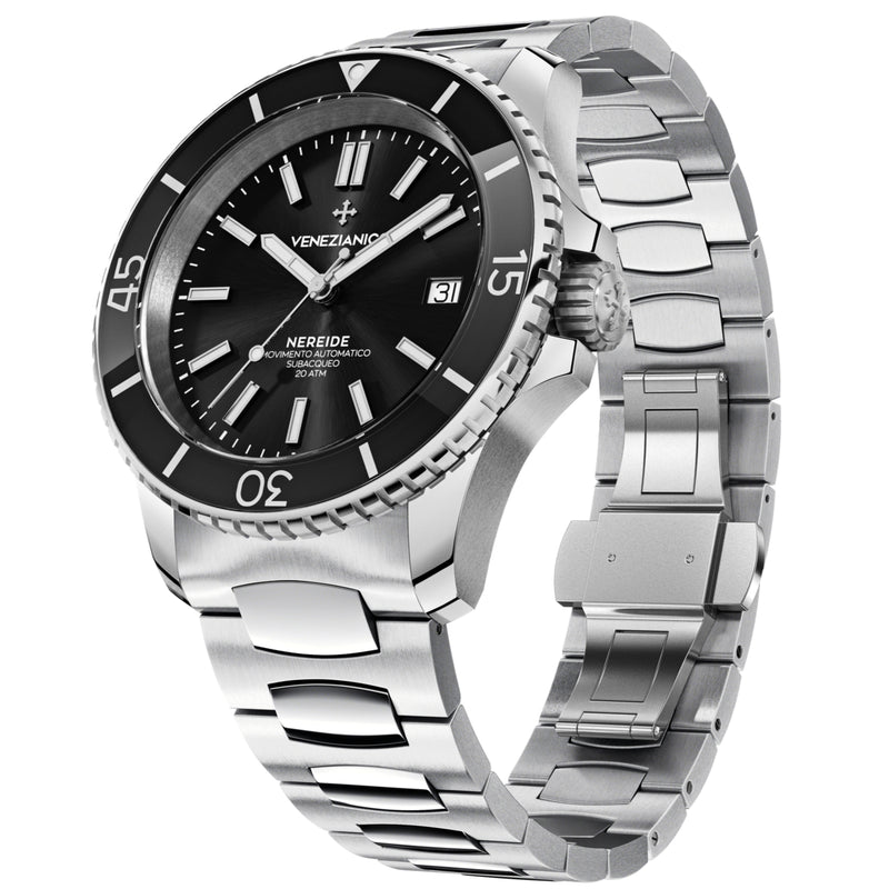 Automatic Watch - Venezianico 3321504C Nereide 42 Men's Black Watch