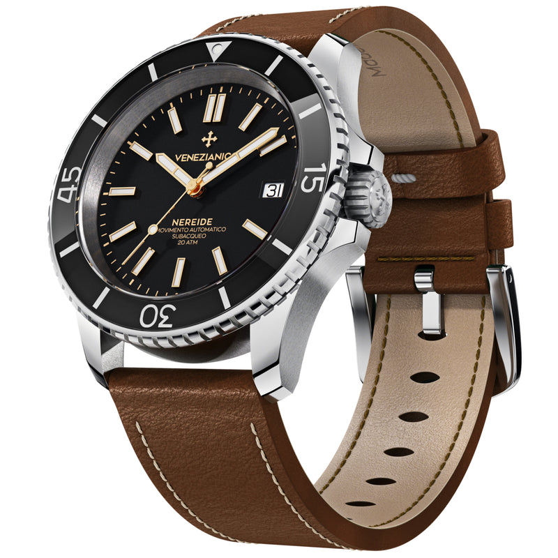 Automatic Watch - Venezianico 3321505 Nereide 42 Men's Black Watch
