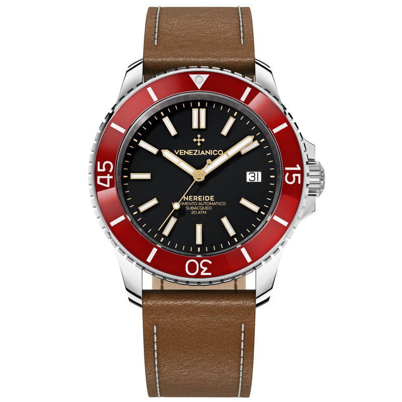 Automatic Watch - Venezianico 3321506 Nereide 42 Men's Black Watch