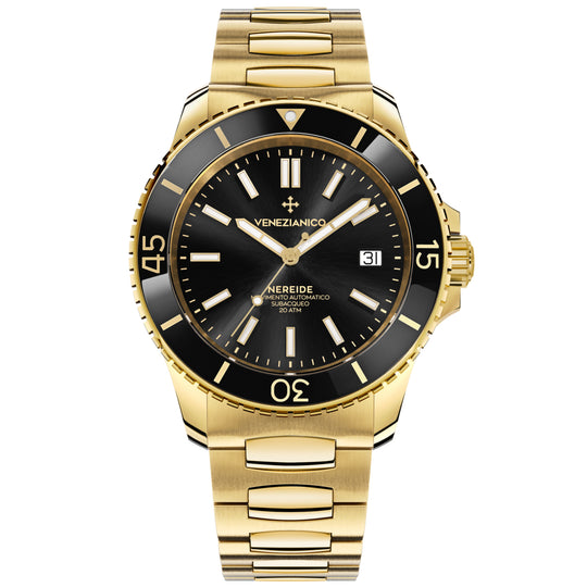 Venezianico 3321508C Nereide 42 Men's Gold Watch