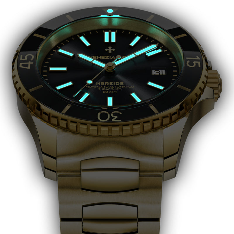 Automatic Watch - Venezianico 3321508C Nereide 42 Men's Gold Watch