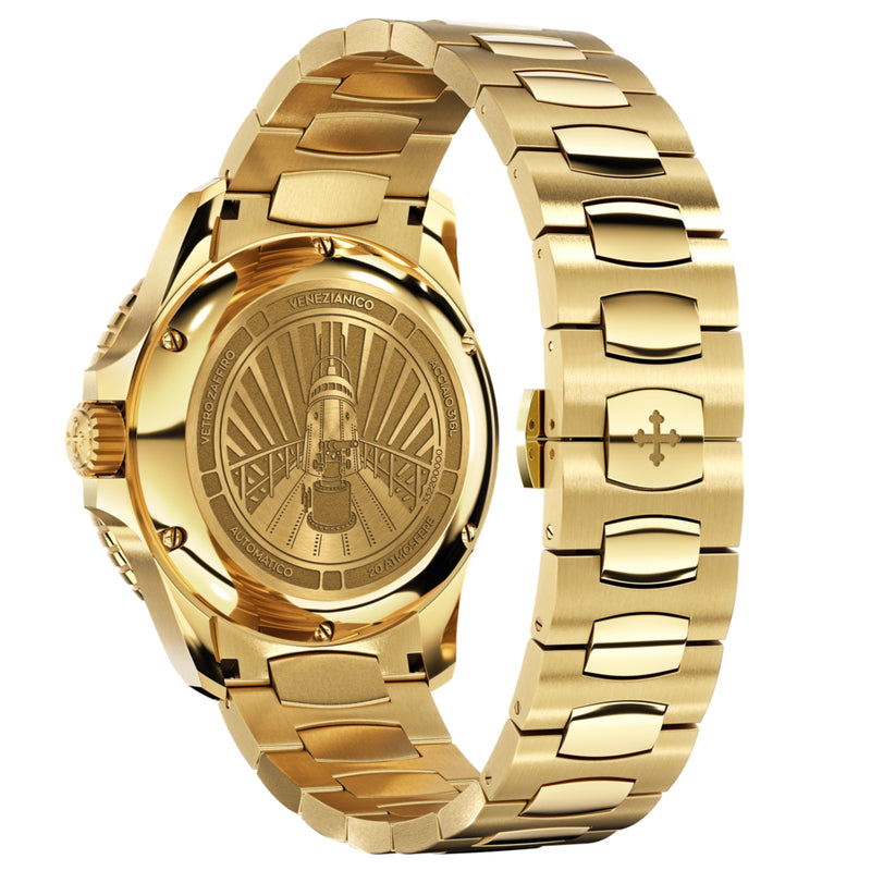 Automatic Watch - Venezianico 3321508C Nereide 42 Men's Gold Watch