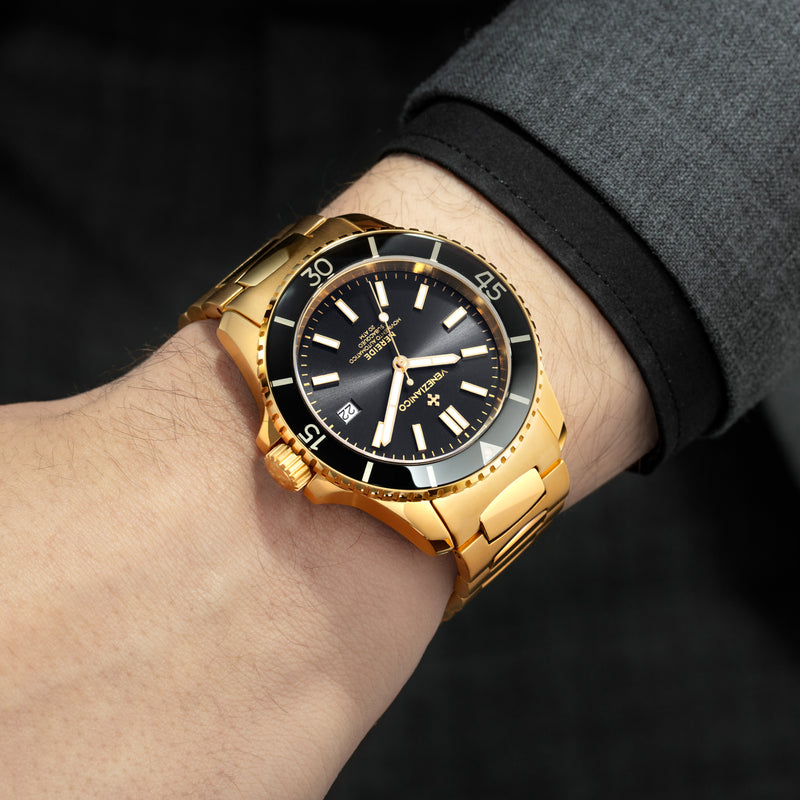 Automatic Watch - Venezianico 3321508C Nereide 42 Men's Gold Watch