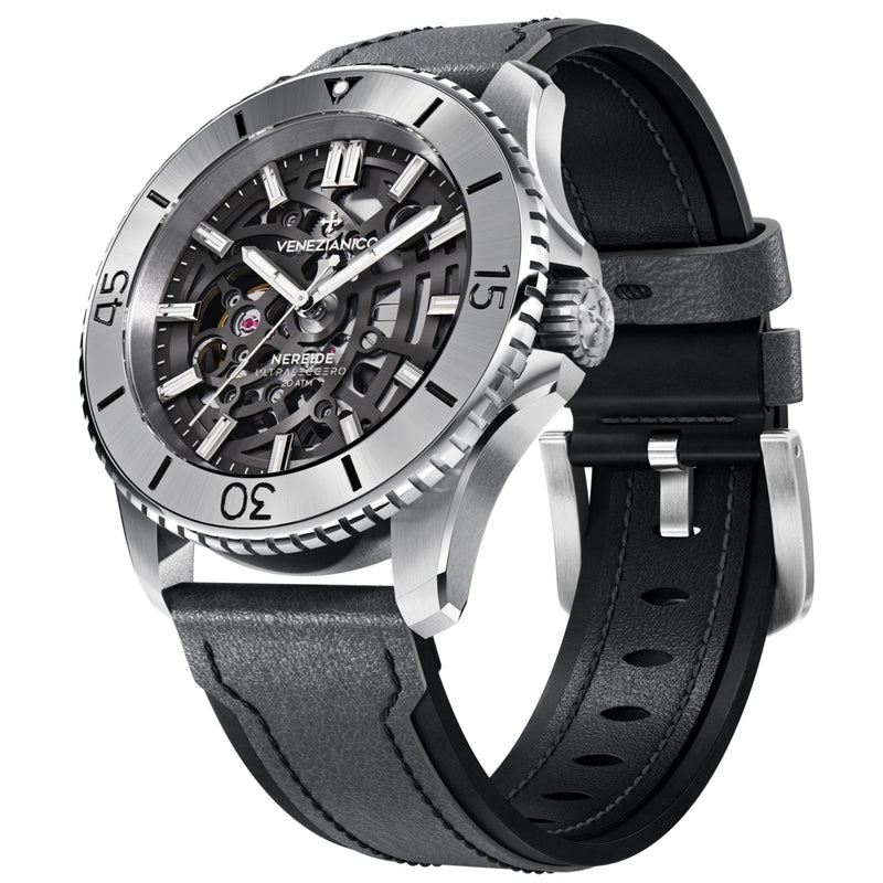 Automatic Watch - Venezianico 3921503 Nereide Ultraleggero 42 Men's Black Watch