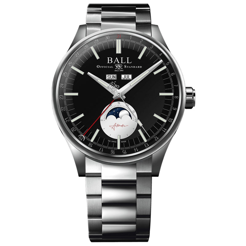 Ball Engineer II Moon Calendar 40mm Men's Black Watch NM3016C-S2J-BK