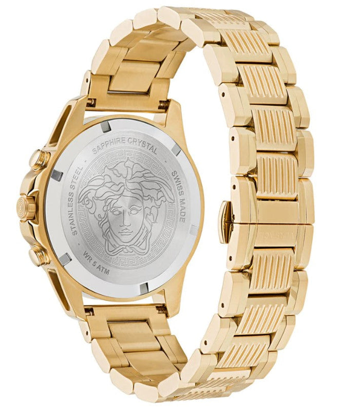 Chornograph Watch - Versace Greca Action Chrono Men's Gold Watch VE3J00622
