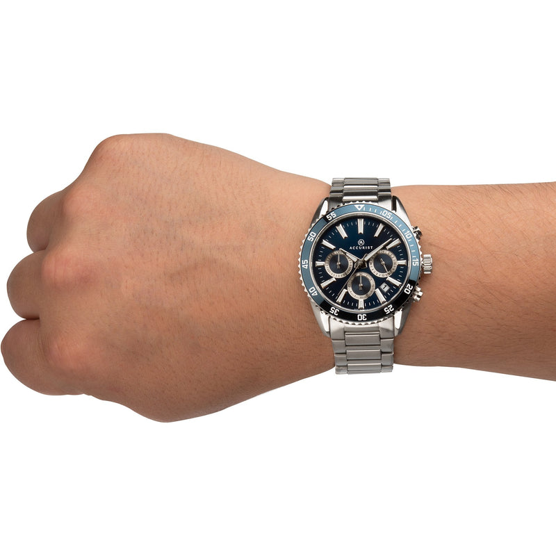 Chronograph Watch - Accurist 7230 Men's Blue Chronograph Watch