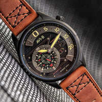 Chronograph Watch - AVI-8 Black Insignia Yellow Hawker Harrier II Chronograph Watch AV-4070-04