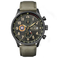 Chronograph Watch - AVI-8 Dark Earth Hawker Hurricane Chronograph Watch AV-4011-0E