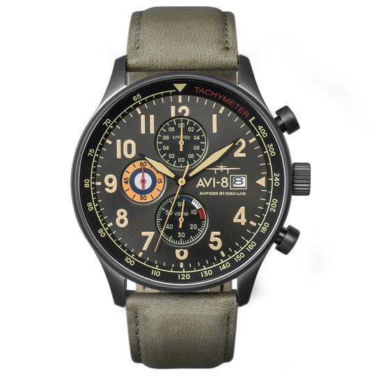 AVI-8 Dark Earth Hawker Hurricane Chronograph Watch AV-4011-0E
