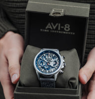 Chronograph Watch - AVI-8 Marine Grey Hawker Harrier II Chronograph Watch AV-4065-04