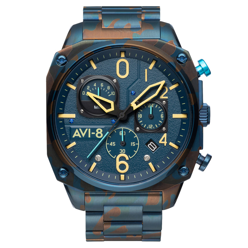 Chronograph Watch - AVI-8 Men's Air Camo Hawker Hunter Watch AV-4052-33