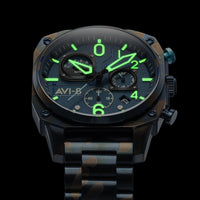 Chronograph Watch - AVI-8 Men's Air Camo Hawker Hunter Watch AV-4052-33