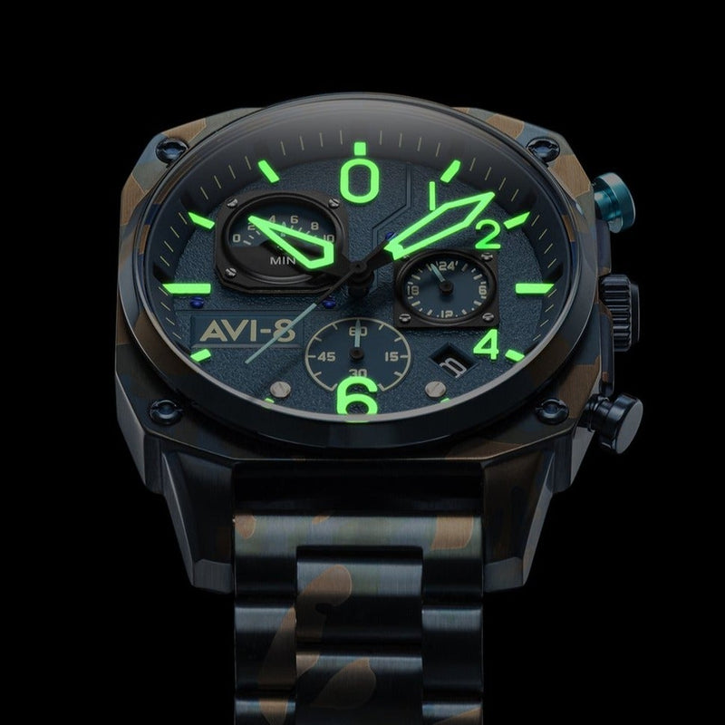 Chronograph Watch - AVI-8 Men's Air Camo Hawker Hunter Watch AV-4052-33
