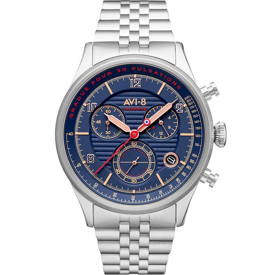 AVI-8 Men's Blue Flyboy Chronograph Watch AV-4076-22