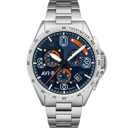 AVI-8 Men's Blue P-51 Mustang Chronograph Watch AV-4077-22