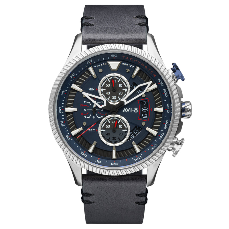 Chronograph Watch - AVI-8 Men's Marine Grey Hawker Hunter Avon Watch AV-4064-04